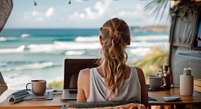 Digital nomad workspace, connected anywhere