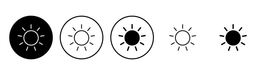 Naklejka premium Sun icon set. Brightness Icon vector