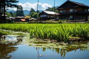 Fototapeta na wymiar rice field in japan
