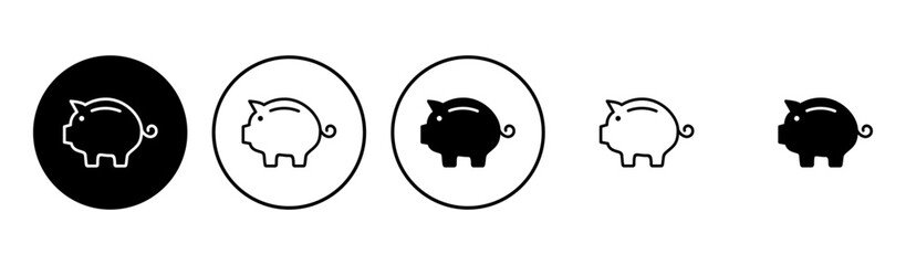 Piggy bank icon vector. piggy money icon