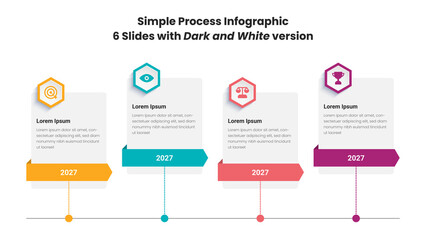 Infographics vector design template with 4 steps