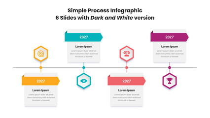 Business infographics options banner with 4 steps