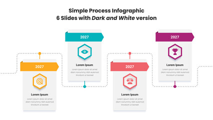 Modern infographic design template with 4 steps