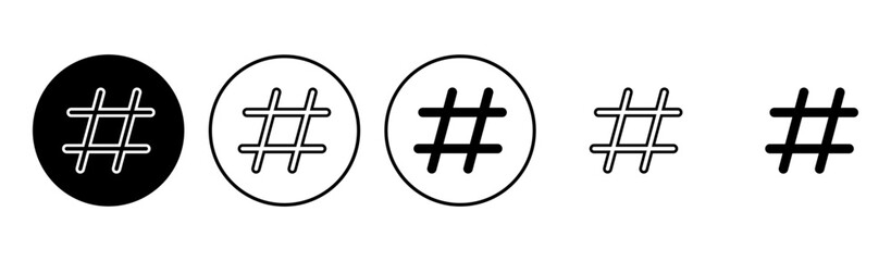 Hashtag icon set. hashtag symbol