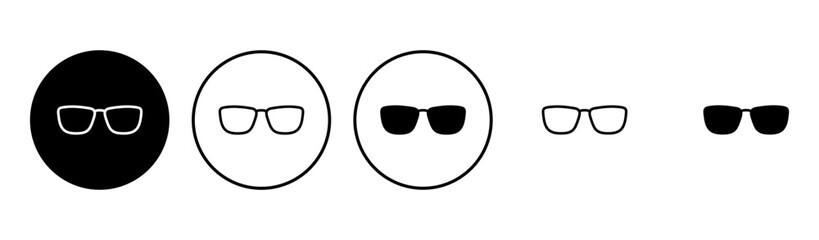 Glasses icon set. Glasses vector icon