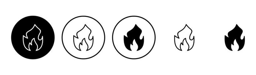 Fire icon set. fire vector icon