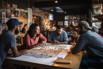Activists organizing a community workshop to educate and empower marginalized groups, providing resources and support to help them advocate for their rights and equality.