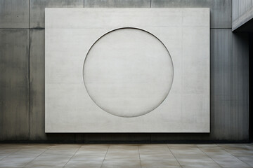 Picture a perfect circle inscribed within a square, each shape precise and unembellished, exemplifying the simplicity and elegance of geometric minimalism. - obrazy, fototapety, plakaty