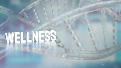 The Wellness on dna Background for Health concept 3d rendering.
