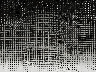black and white  halftone  ai generated