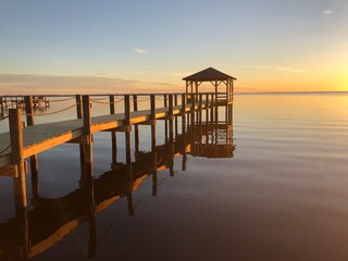 sunset on the pier