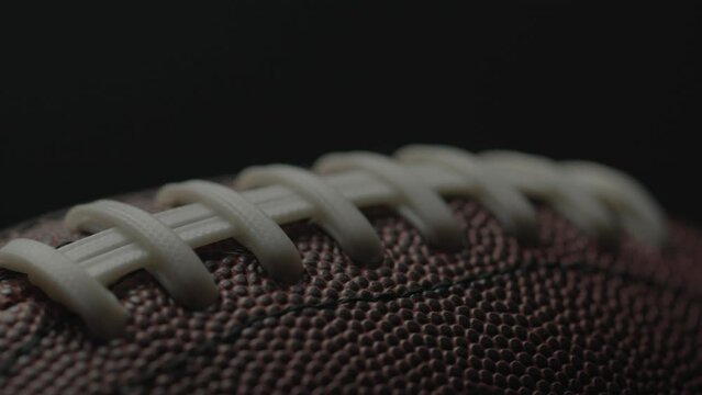 Dramatic, cinematic macro texture shots of a football