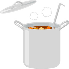 寸胴鍋に入ったカレー