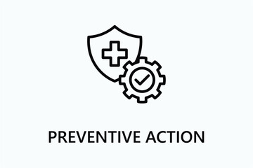 Preventive Action icon or logo sign symbol vector illustration