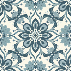 seamless floral background. seamless patern perfect symmetry. geometric forms pattern