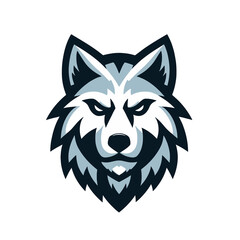Game style wolf logo template illustration. Wolf head mascot esports symbol © phamhiep