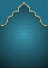 elegant islamic modern ornament background with gold accent