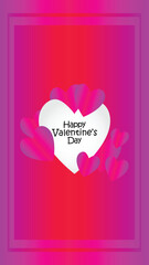 Happy valentines day. Vector banner, greeting card, flayer, poster,  with text Happy valentines day