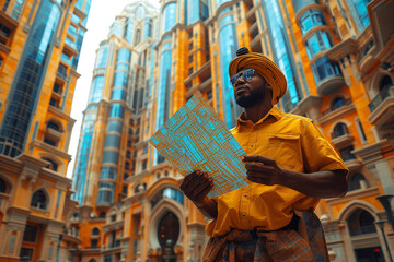 architecture construction skyscraper , neom saudi arabia, engineer at work, construction workers at construction site, UAE, Dubai