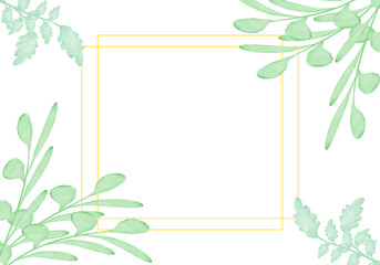 Naklejka premium concept flat vector Tropical leaves in a circle floral design frame illustration on a white background.