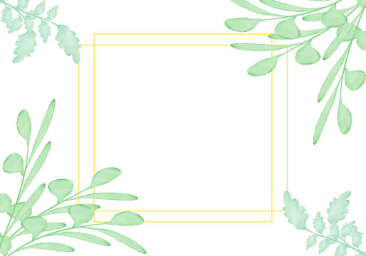 concept flat vector Tropical leaves in a circle floral design frame illustration on a white background.