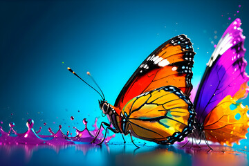 Fototapeta na wymiar Colorful butterflies 