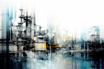 Abstract interpretation of an industrial complex with a focus on environmental impact