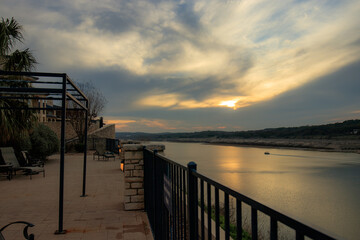Sunset over Lake Travis in the Texas Hill Country