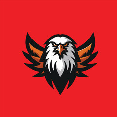 Vector illustration of powerful eagle bird mascot for sports game or esports logo