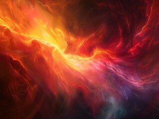 Cosmic Fire Abstract Nebula Background. 