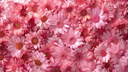 Background of pink flowers with space for text. Layout or greeting card for Mother's Day, wedding, or happy event. Banner.