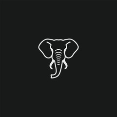 elephant logo style design Vector illustration of an elephant head