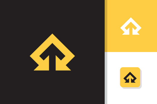 arrow logo design vector template