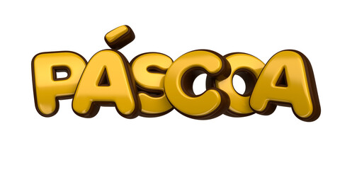 Easter Label render 3d chocolate