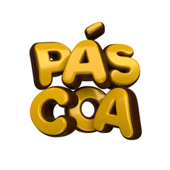 Easter Label render 3d chocolate