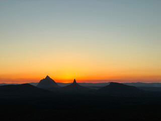 Sunset, Glass House Mountains