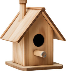 Obraz na płótnie Canvas Wooden birdhouse isolated.
