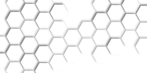 White Hexagonal Background. Luxury White Pattern. Vector Illustration. 3D Futuristic abstract honeycomb mosaic white background. 