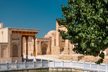 Fototapeta na wymiar Historical mosque and religious complex of Chor Bakr, Bukhara, Uzbekistan.