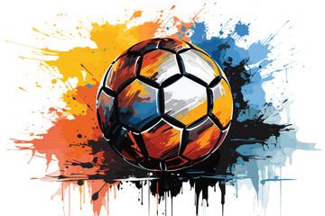 football colored grunge splash background