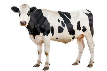 white and black cow on transparency background PNG
