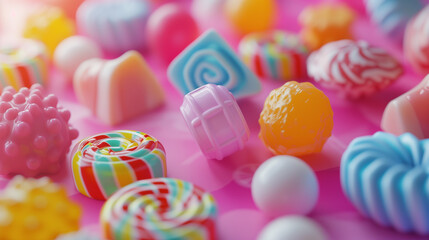 Fototapeta na wymiar Assortment of colorful candy background
