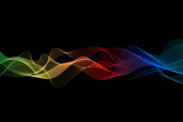 Abstract colorful wave background. Creative line art. Vector illustration