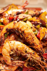 Grilled Shrimp with vegetables