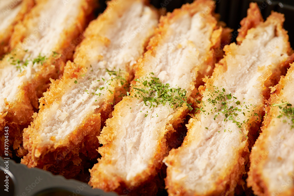 Canvas Prints pork cutlet on a plate