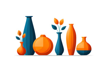vases with flowers