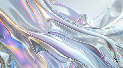 Obraz premium AI art, silver wavy background