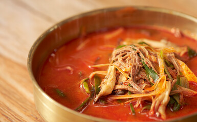 yukgaejang, hot spicy meat stew, korean food