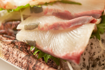 Various kinds of fresh sashimi 