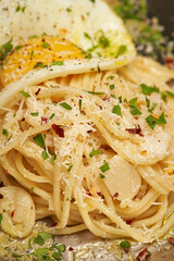Cream cheese pasta on a plate